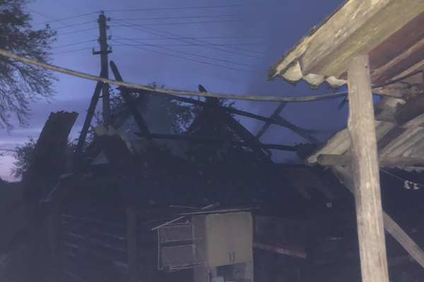 Вечером 11 июня горел сарай в Коханово