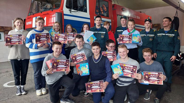 Активисты Белорусской молодежной общественной организации спасателей-пожарных посетили Толочинский РОЧС